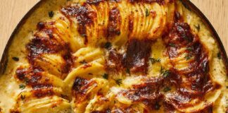 Картофель «Домино» в Сливочно-Сырной Сковороде: Праздничный Гарнир, Который Разлетается Мгновенно